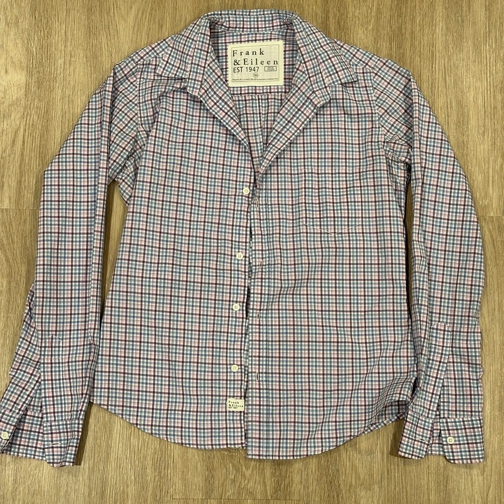 Frank & Eileen Multicolor Checkered Plaid Barry Button Up Shirt in XS